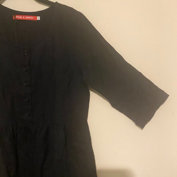 Pyne and Smith Model No.12 Button Up, Midi Dress, Black, Size Small NWT - Picture 12 of 14